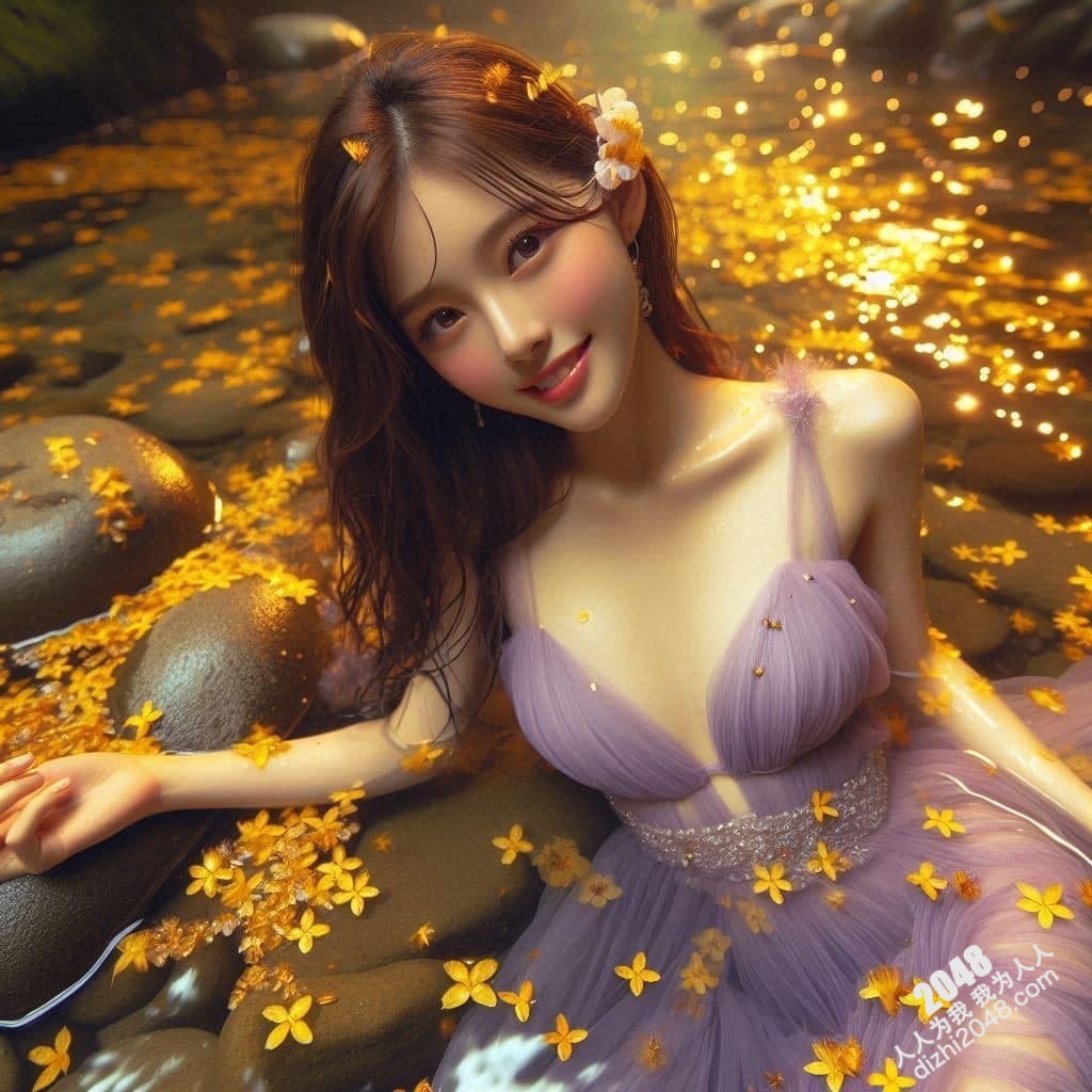 溪边仙子：绝美女子与萤火虫的夜间邂逅(17)