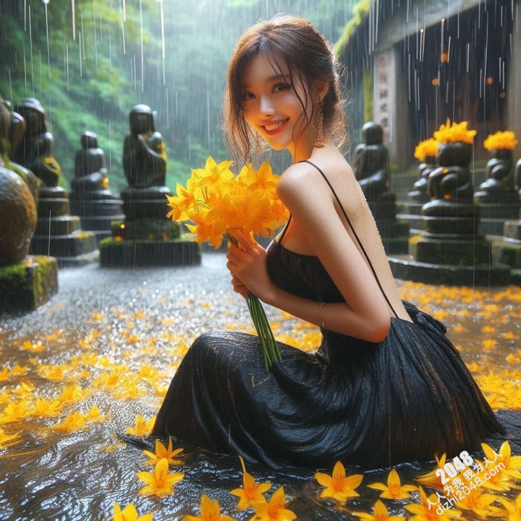 溪边仙子：绝美女子与萤火虫的夜间邂逅(23)