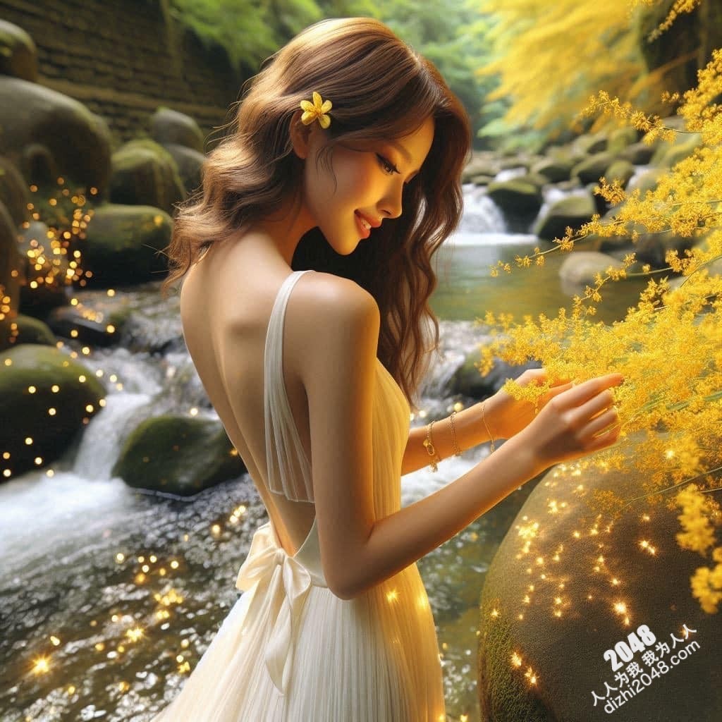 溪边仙子：绝美女子与萤火虫的夜间邂逅(26)