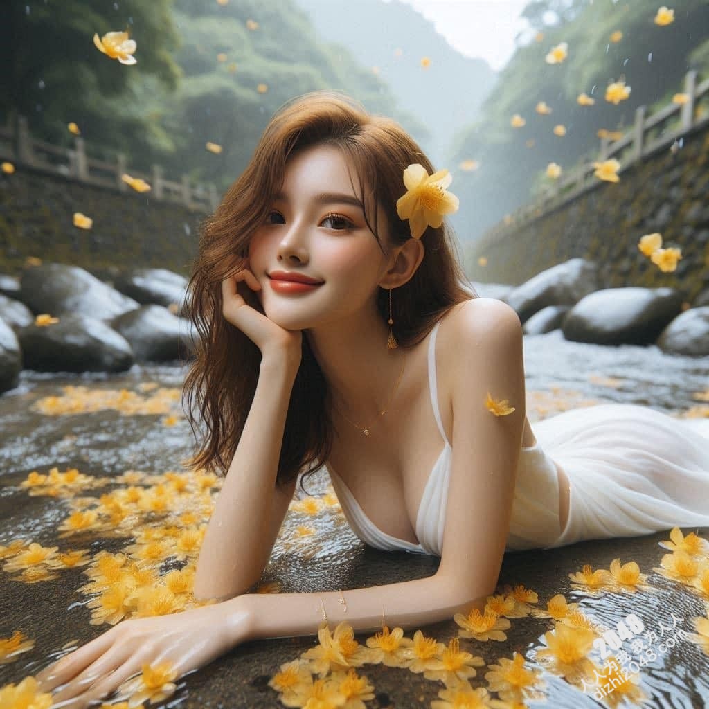 溪边仙子：绝美女子与萤火虫的夜间邂逅(30)