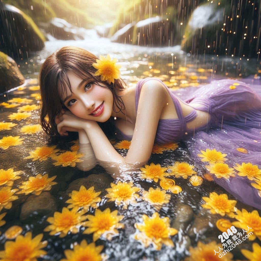 溪边仙子：绝美女子与萤火虫的夜间邂逅(41)