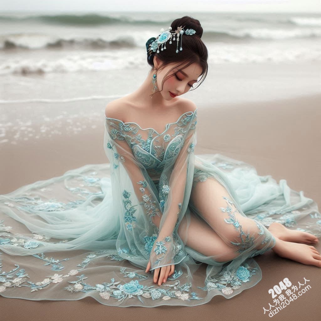 海边邂逅：宋朝佳人轻纱遮不住的曼妙春光(3)