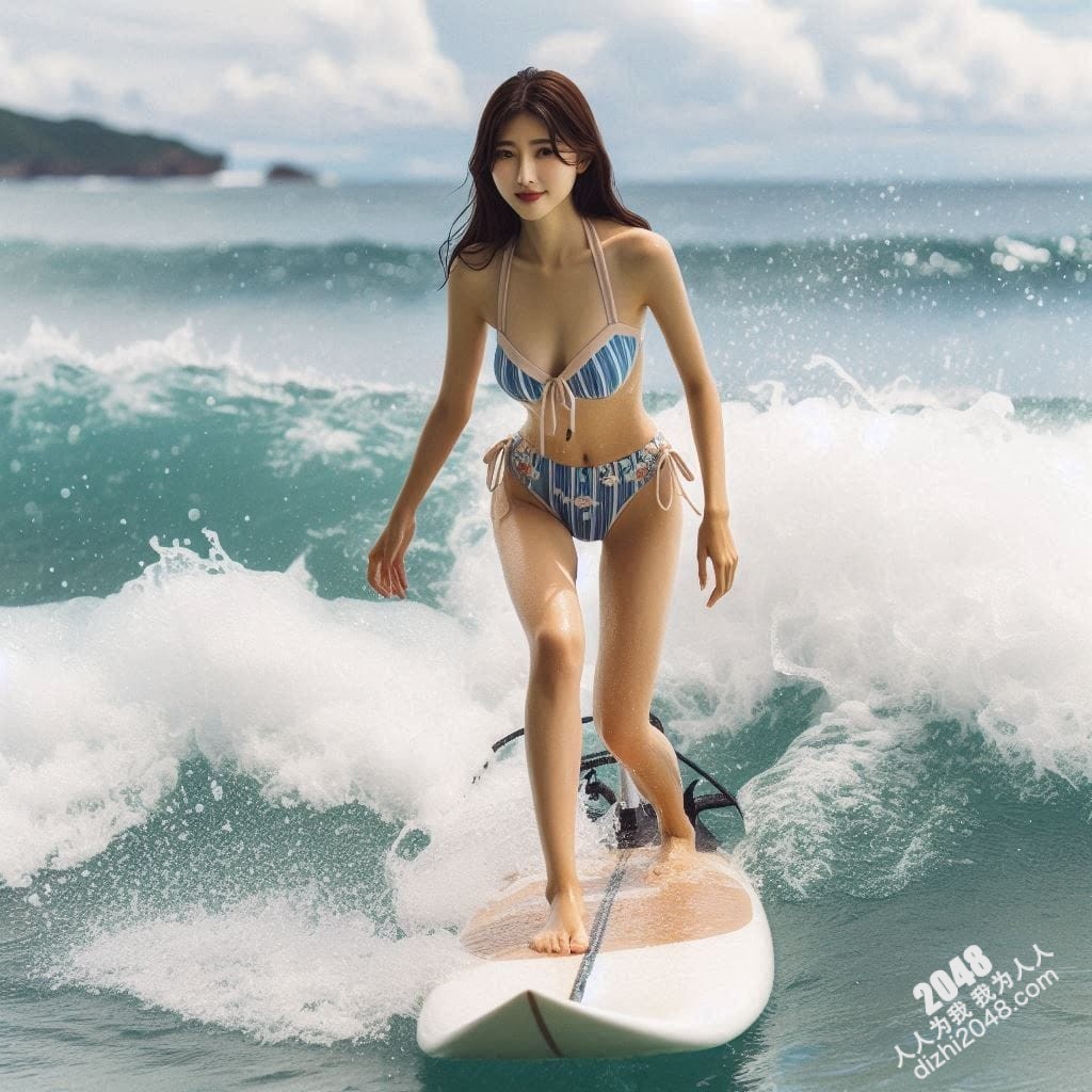 比基尼美女海滩冲浪，性感身材惹火撩人，极致诱惑写真集(12)