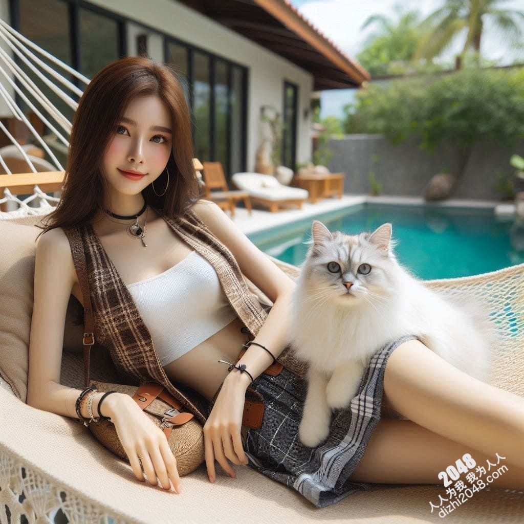 泰国小雨与波斯猫的午后时光：吊床上的诱惑(2)
