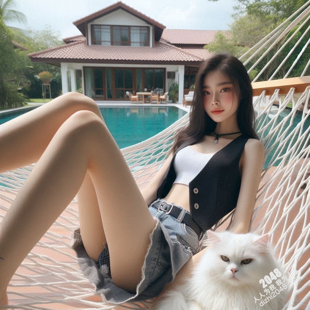 泰国小雨与波斯猫的午后时光：吊床上的诱惑(25)