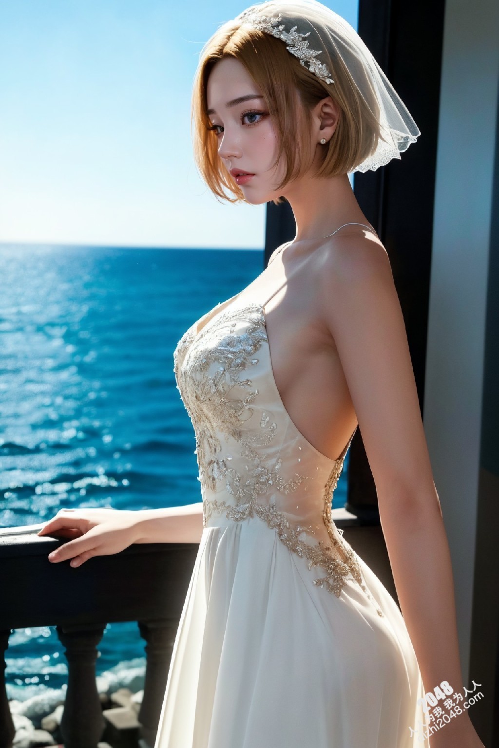 海边婚纱写真：新娘的诱惑(12)