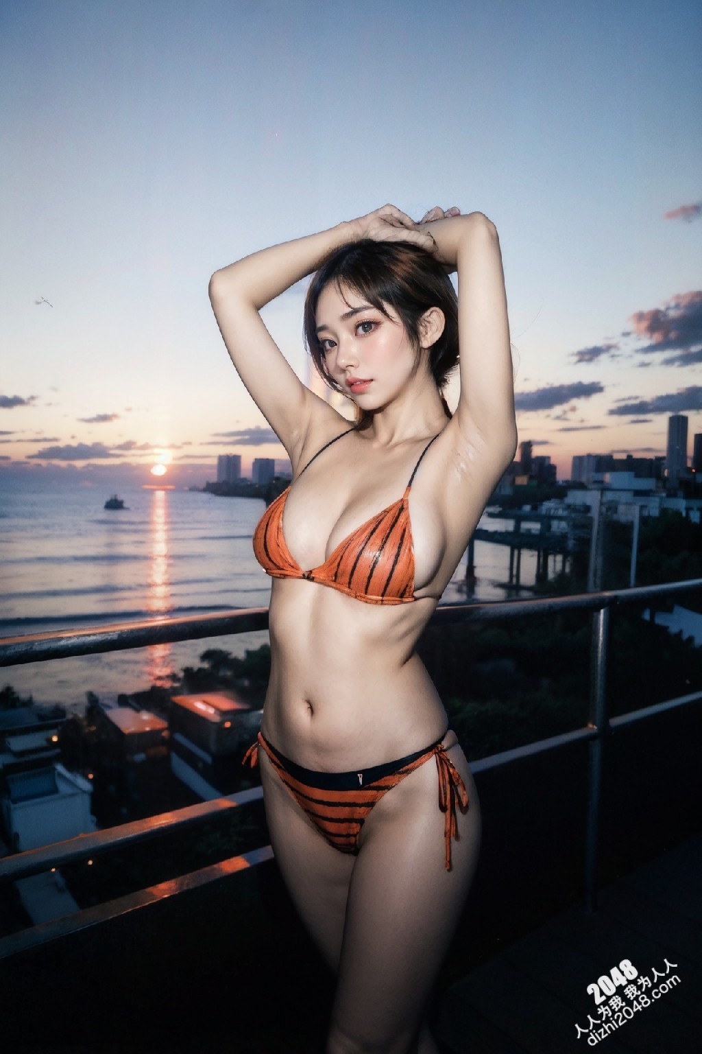 海滩上的诱惑：落日余晖下的性感尤物—写真集(19)