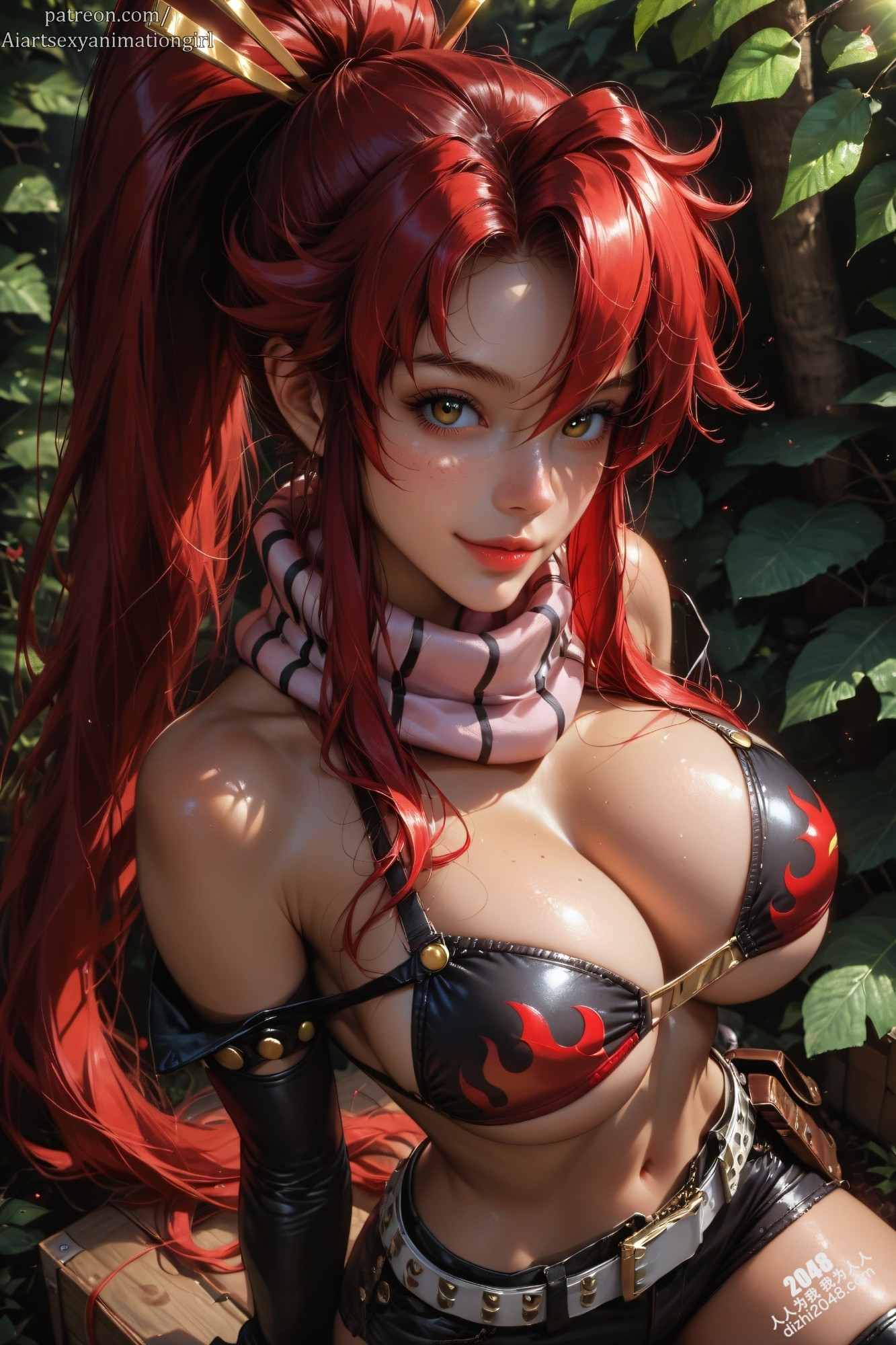 AiArtSexyAnimationGirl私房照曝光！森林魅惑，极致诱惑！Patreon禁区，火辣身材，丰满酥胸，紧致腹肌，大胆挑战你的感官极限！(3)