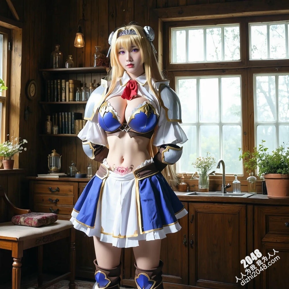 AI美女写真：哥特萝莉的魅惑午后(13)