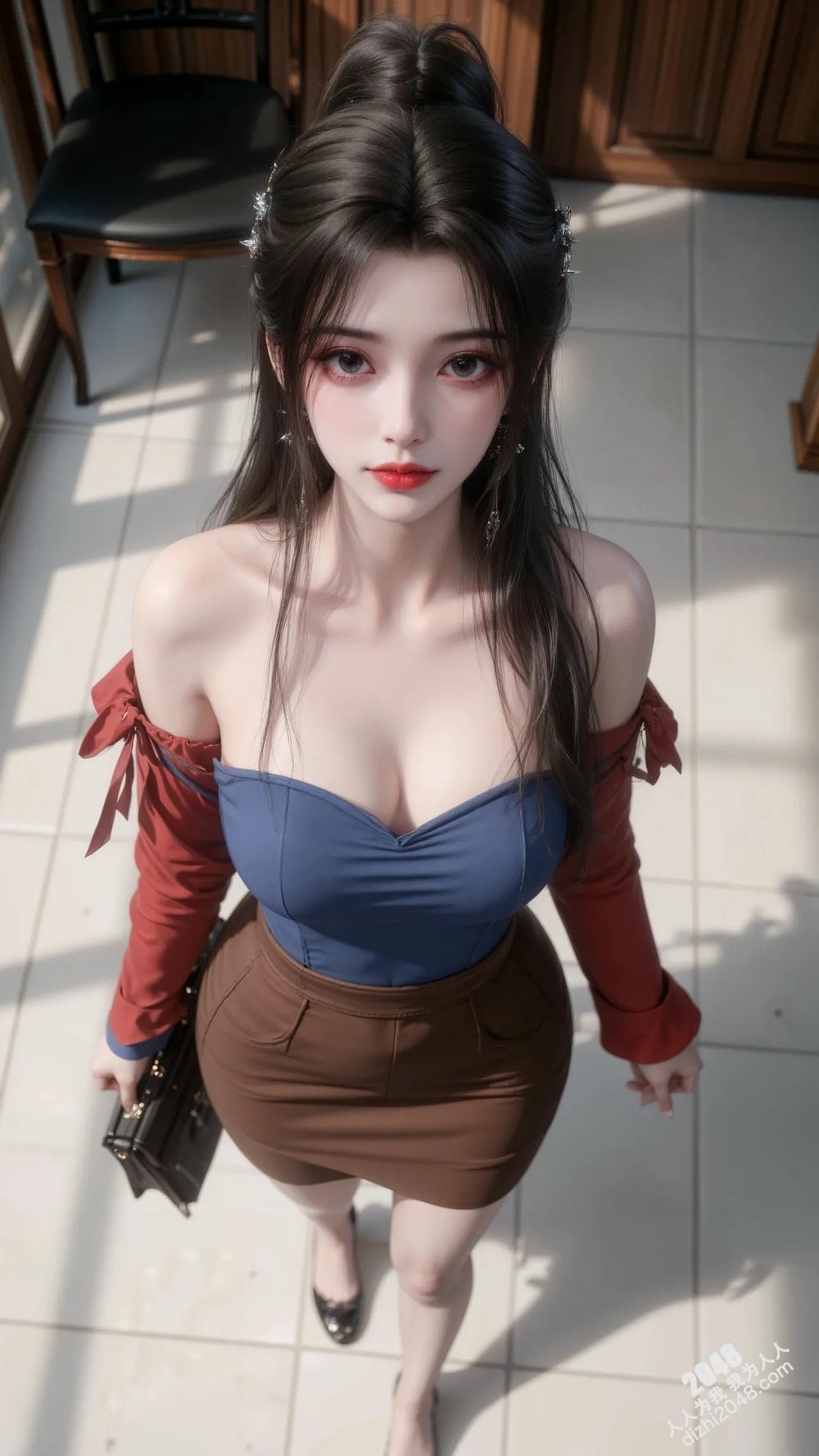 李慕婉的魅惑：黑色紧身衣下的曼妙身姿，性感与优雅的完美融合(24)