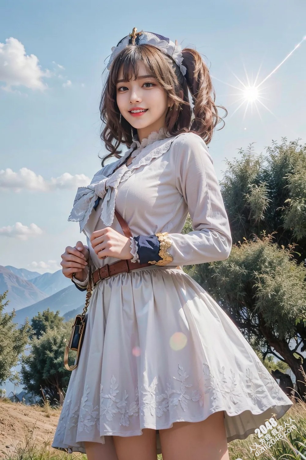Kosa Barbara春日洛丽塔写真：丰满酥胸若隐若现，少女的纯真与成熟的诱惑完美融合(2)