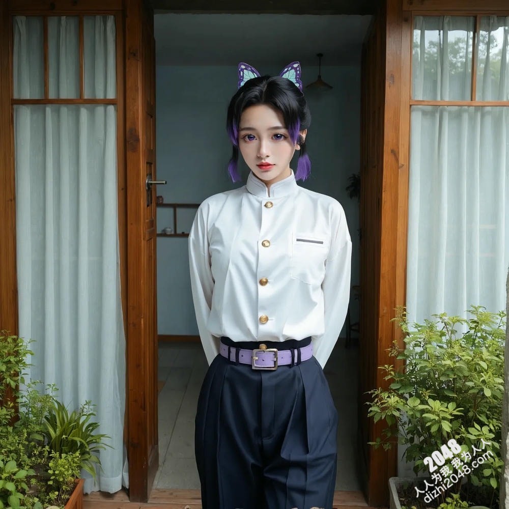 紫发COSER的诱惑：制服诱惑下的禁忌游戏，一场华丽房间的秘密盛宴，极致诱惑，大胆挑逗！(27)