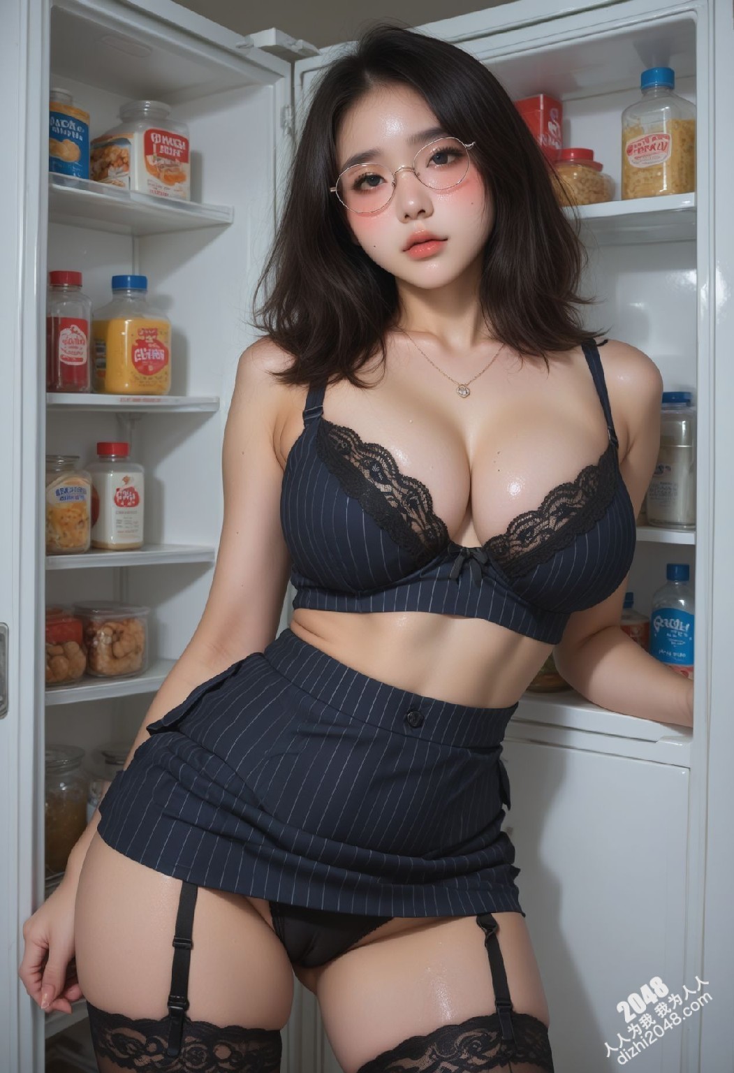 冰肌玉肤的尤物，冰箱里的诱惑：一个让人脸红心跳的午后(29)