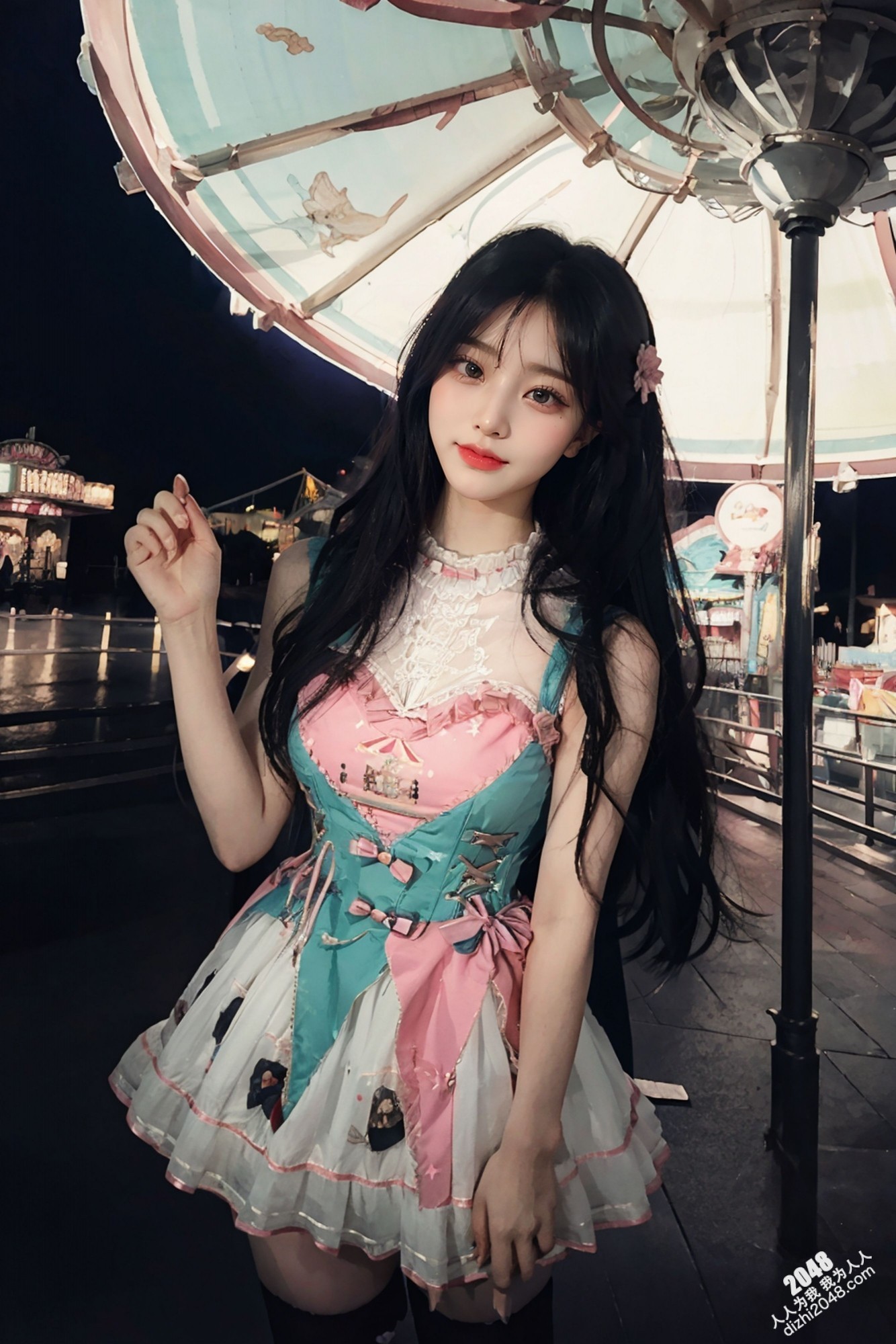 游乐场夜色下的诱惑：短裙少女的禁忌之舞(31)