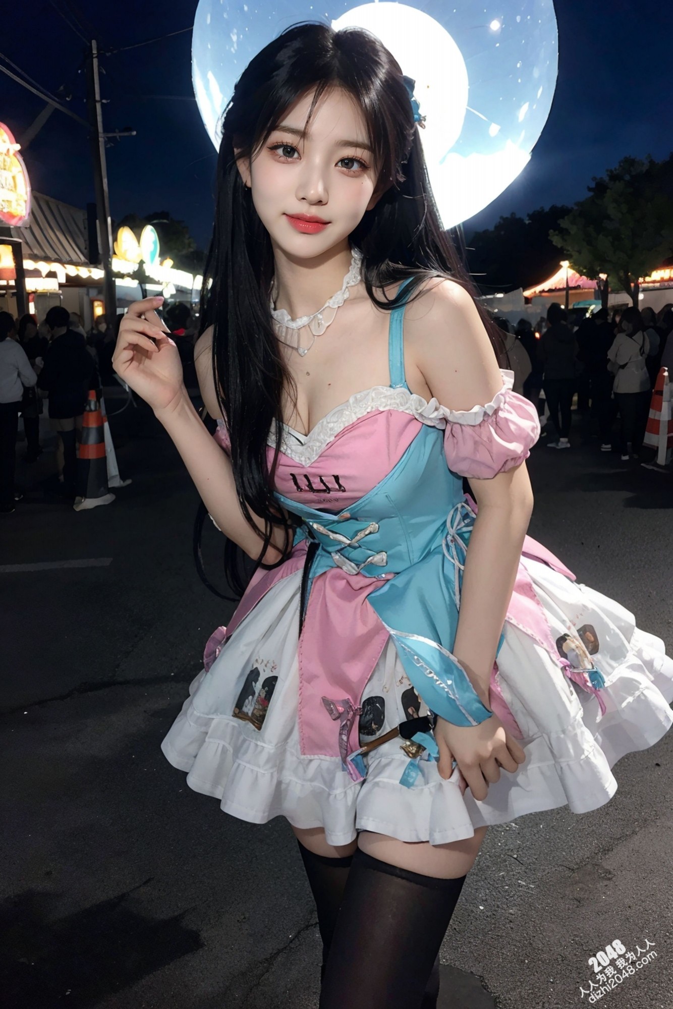 游乐场夜色下的诱惑：短裙少女的禁忌之舞(36)