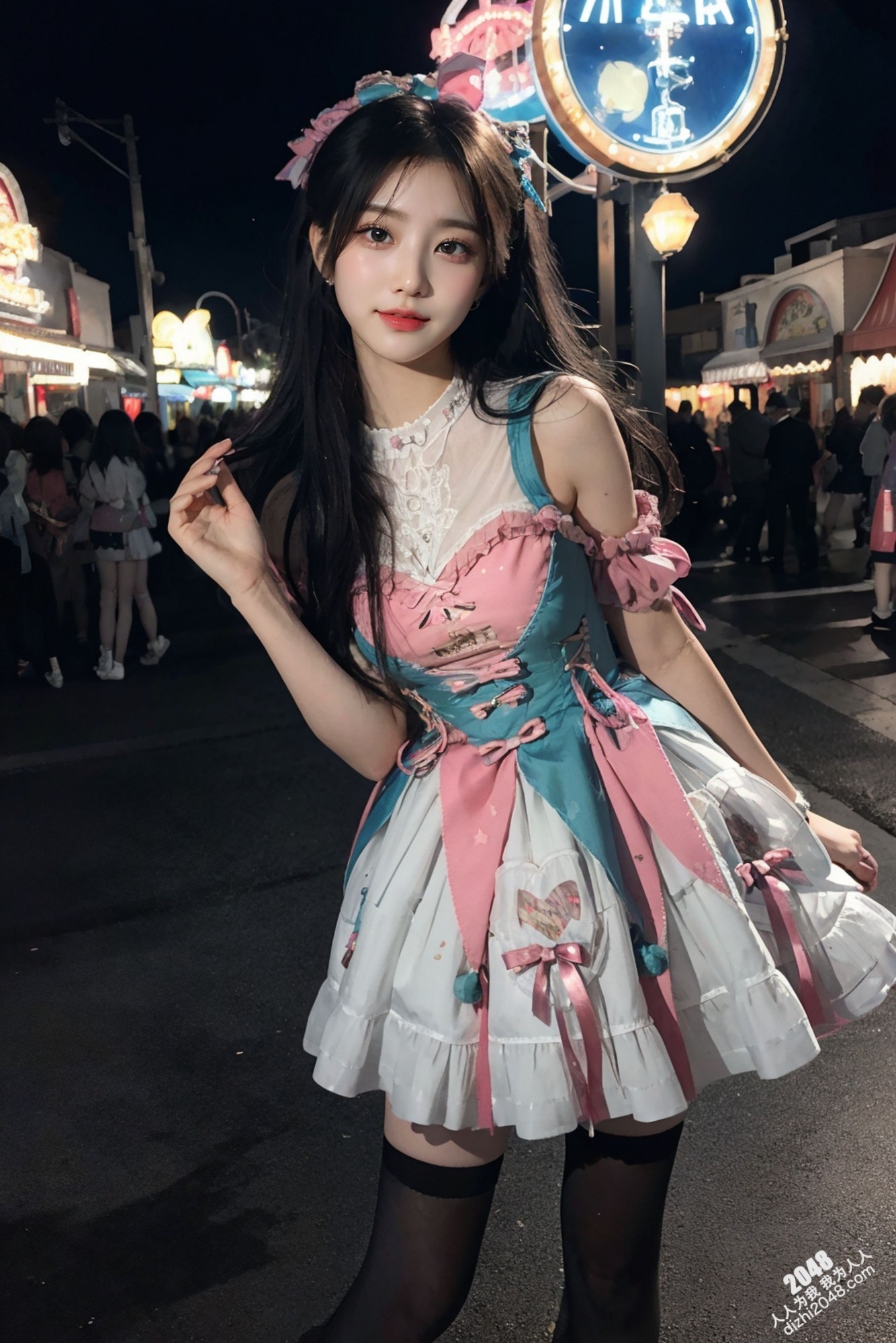 游乐场夜色下的诱惑：短裙少女的禁忌之舞(37)