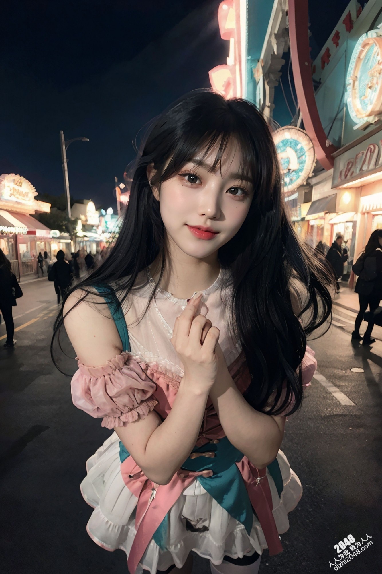 游乐场夜色下的诱惑：短裙少女的禁忌之舞(49)