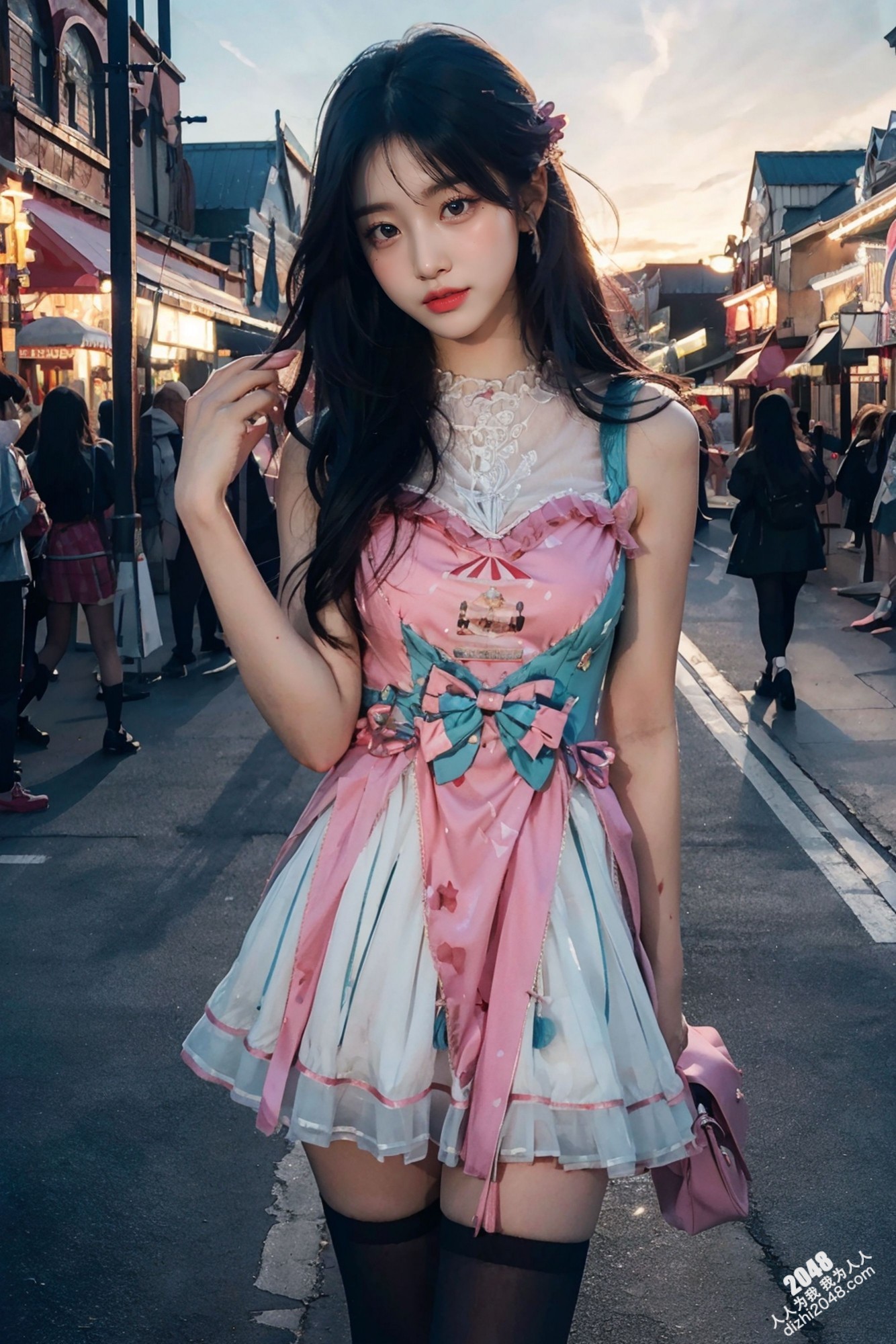 游乐场夜色下的诱惑：短裙少女的禁忌之舞(50)