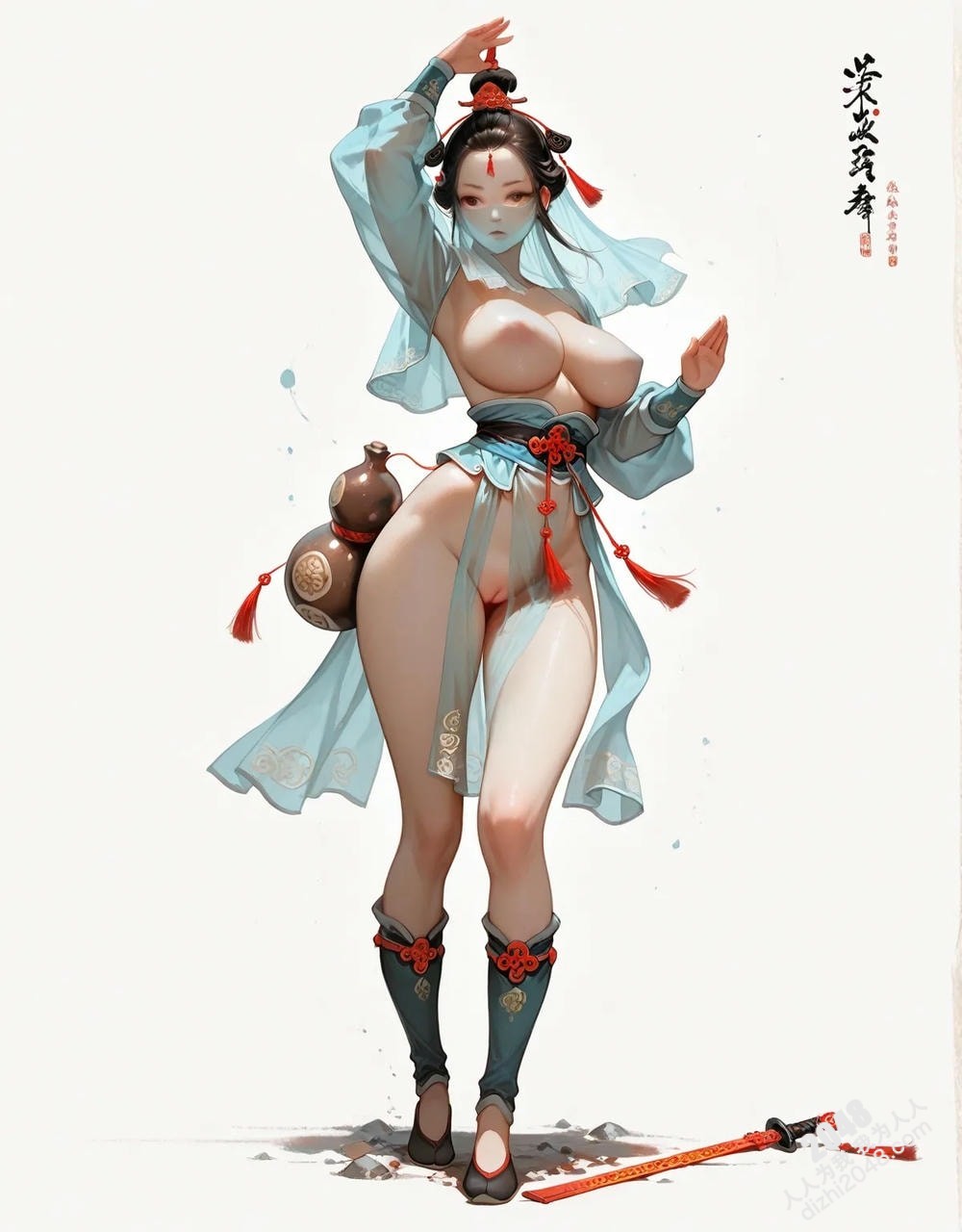 中式古風仙俠少女：絕美東方佳人，傾城容顏，誘人身姿，高清寫真圖集(4)