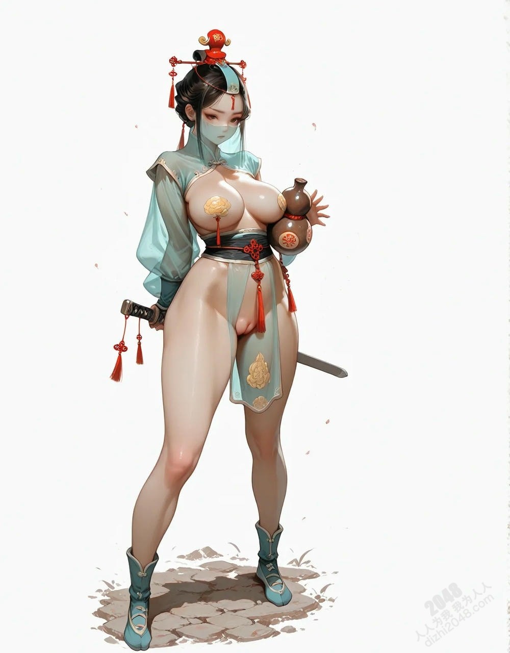 中式古風仙俠少女：絕美東方佳人，傾城容顏，誘人身姿，高清寫真圖集(14)