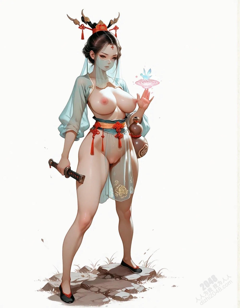中式古風仙俠少女：絕美東方佳人，傾城容顏，誘人身姿，高清寫真圖集(15)