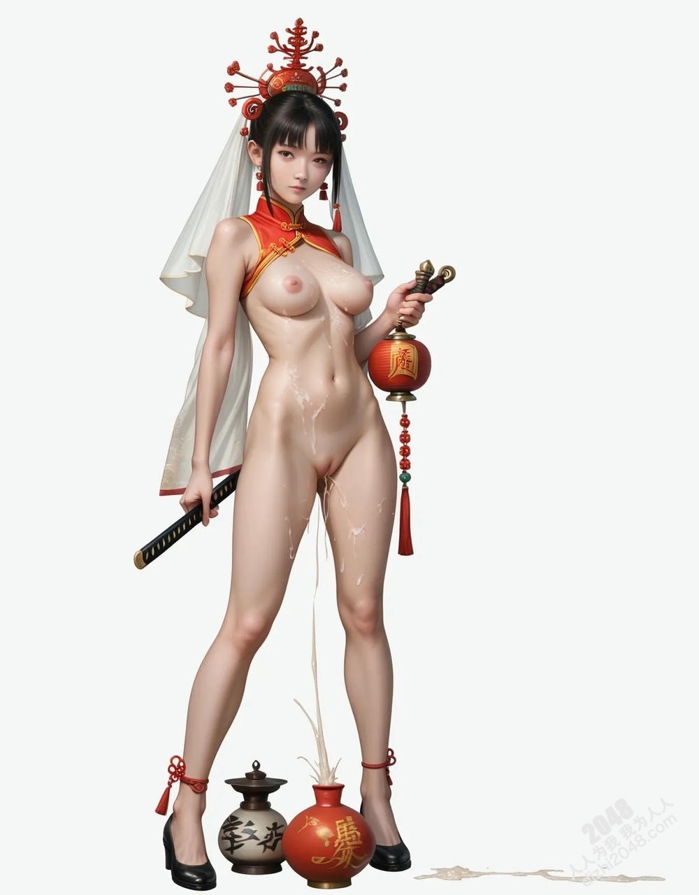 中式古風仙俠少女：絕美東方佳人，傾城容顏，誘人身姿，高清寫真圖集(24)