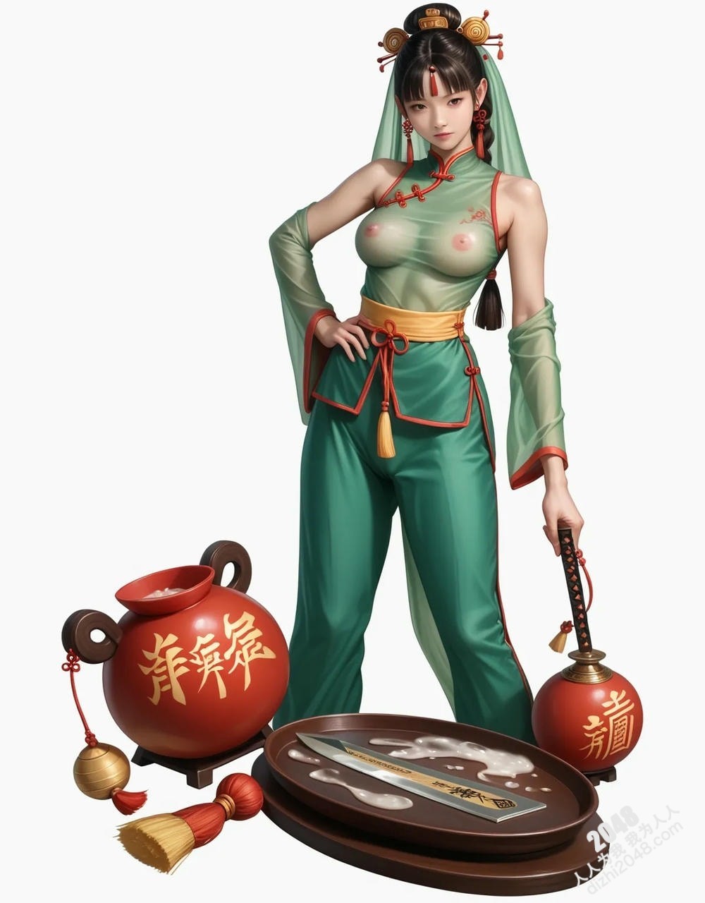中式古風仙俠少女：絕美東方佳人，傾城容顏，誘人身姿，高清寫真圖集(28)