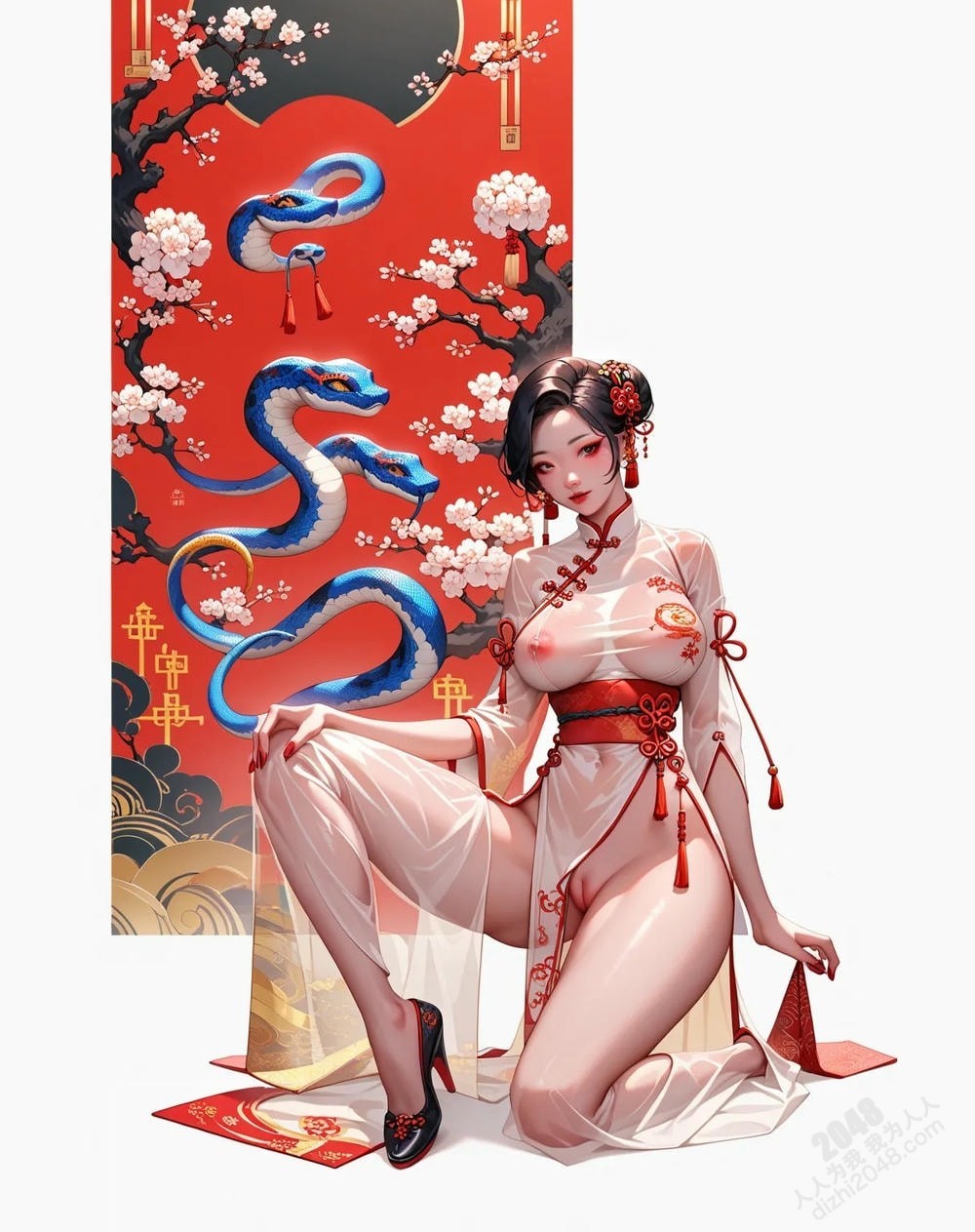 旗袍美女与巨蟒：蛇年禁忌诱惑(1)
