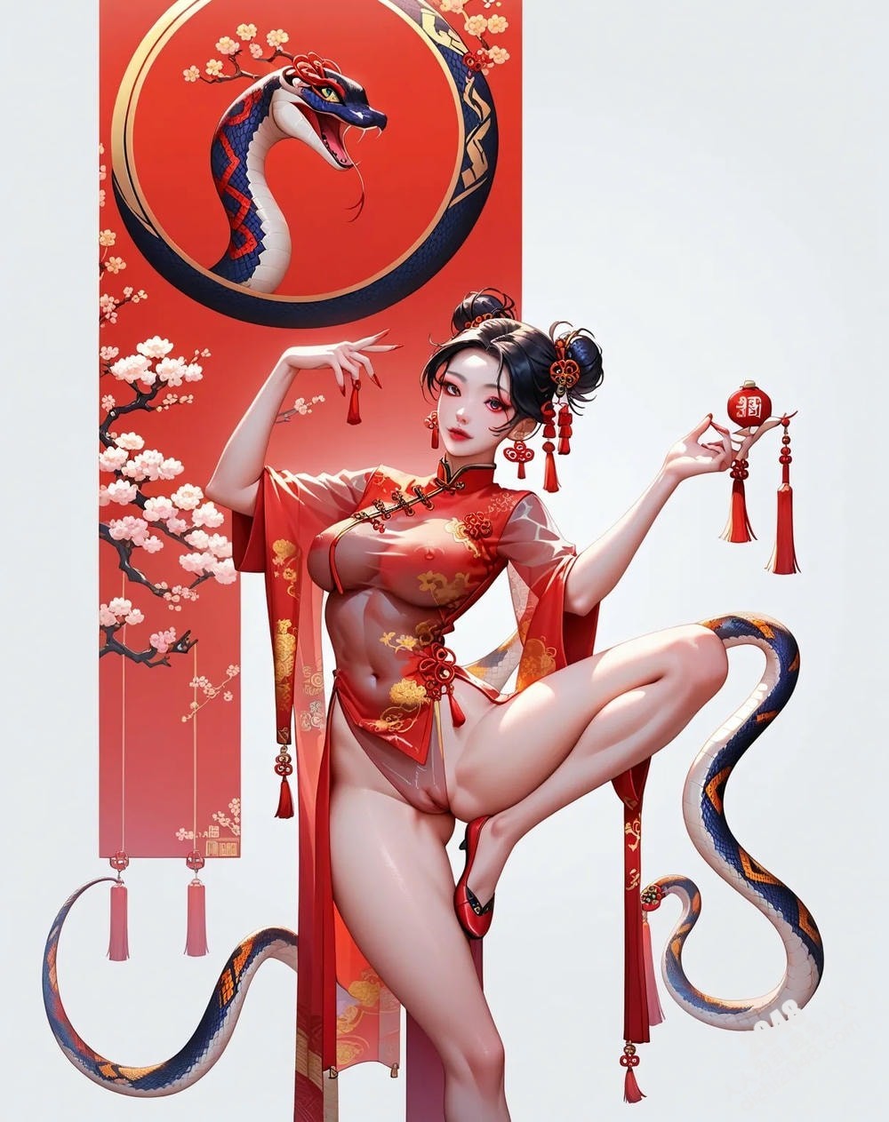 旗袍美女与巨蟒：蛇年禁忌诱惑(5)