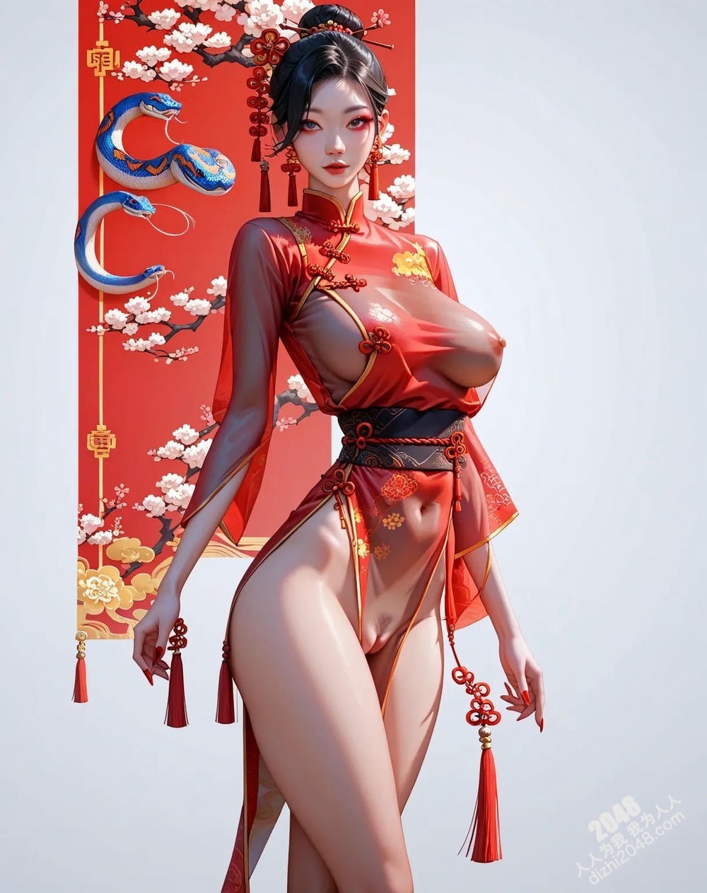 旗袍美女与巨蟒：蛇年禁忌诱惑(4)
