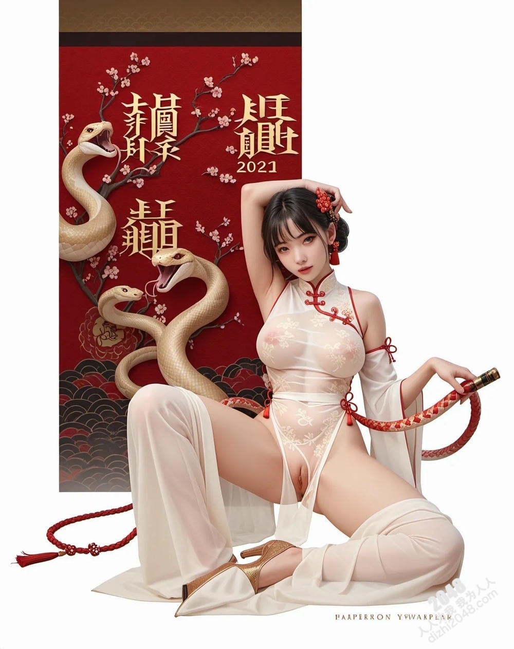 旗袍美女与巨蟒：蛇年禁忌诱惑(12)