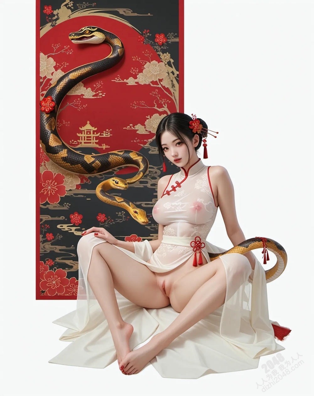 旗袍美女与巨蟒：蛇年禁忌诱惑(14)