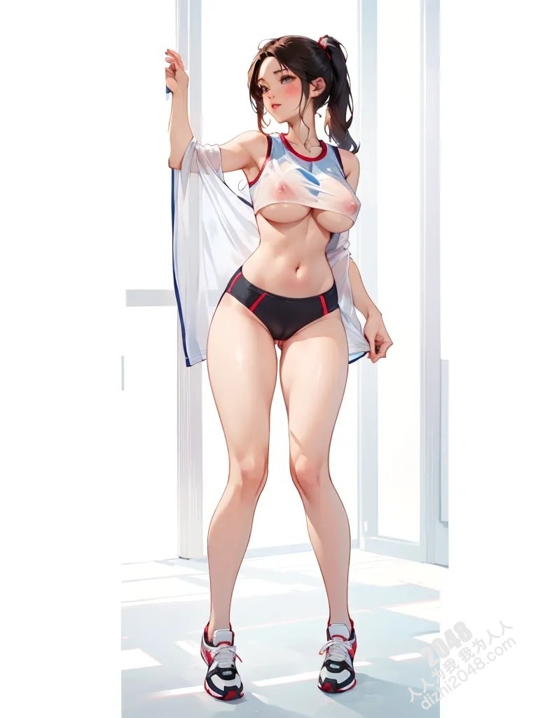 运动少女的诱惑：人像系列写真集-湿透衣衫下的曼妙曲线(3)