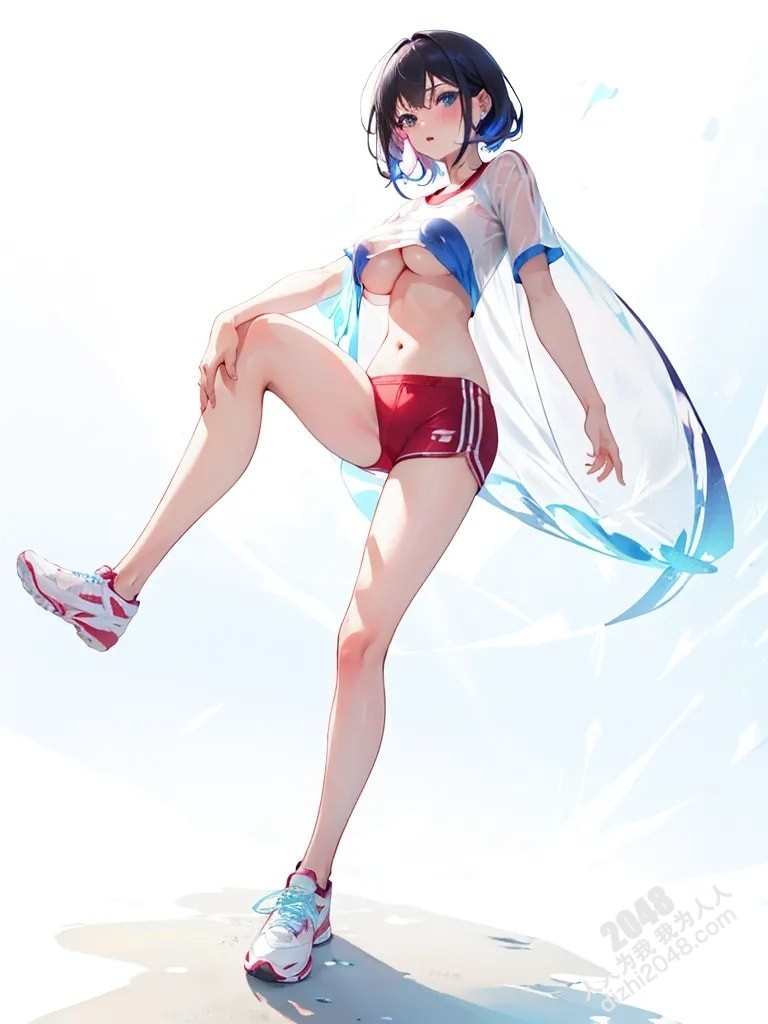运动少女的诱惑：人像系列写真集-湿透衣衫下的曼妙曲线(9)