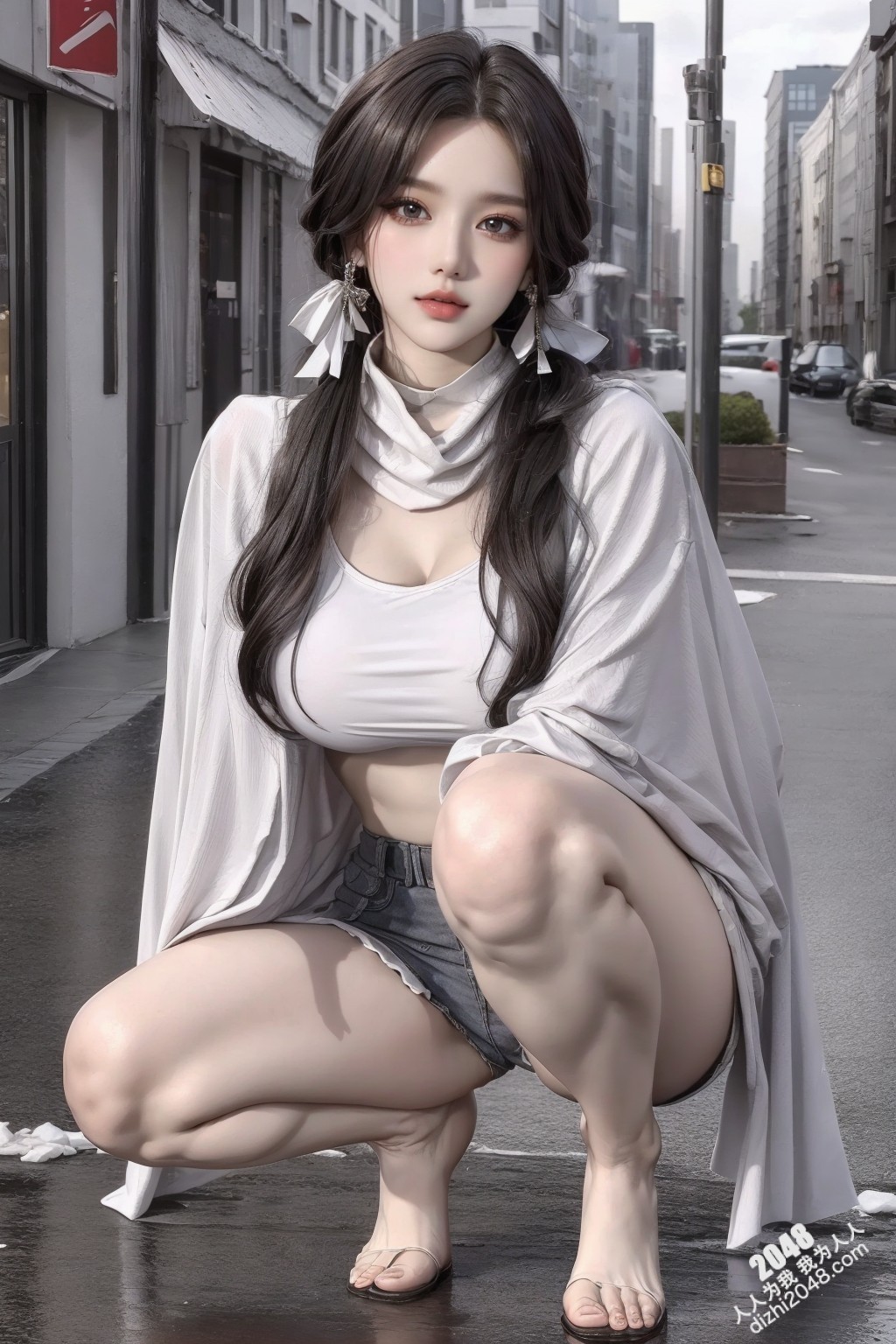 极品尤物：妙龄少女的诱惑热裤写真，令人脸红心跳的曼妙身姿，白皙肌肤，傲人双峰，修长美腿，极致诱惑！(8)