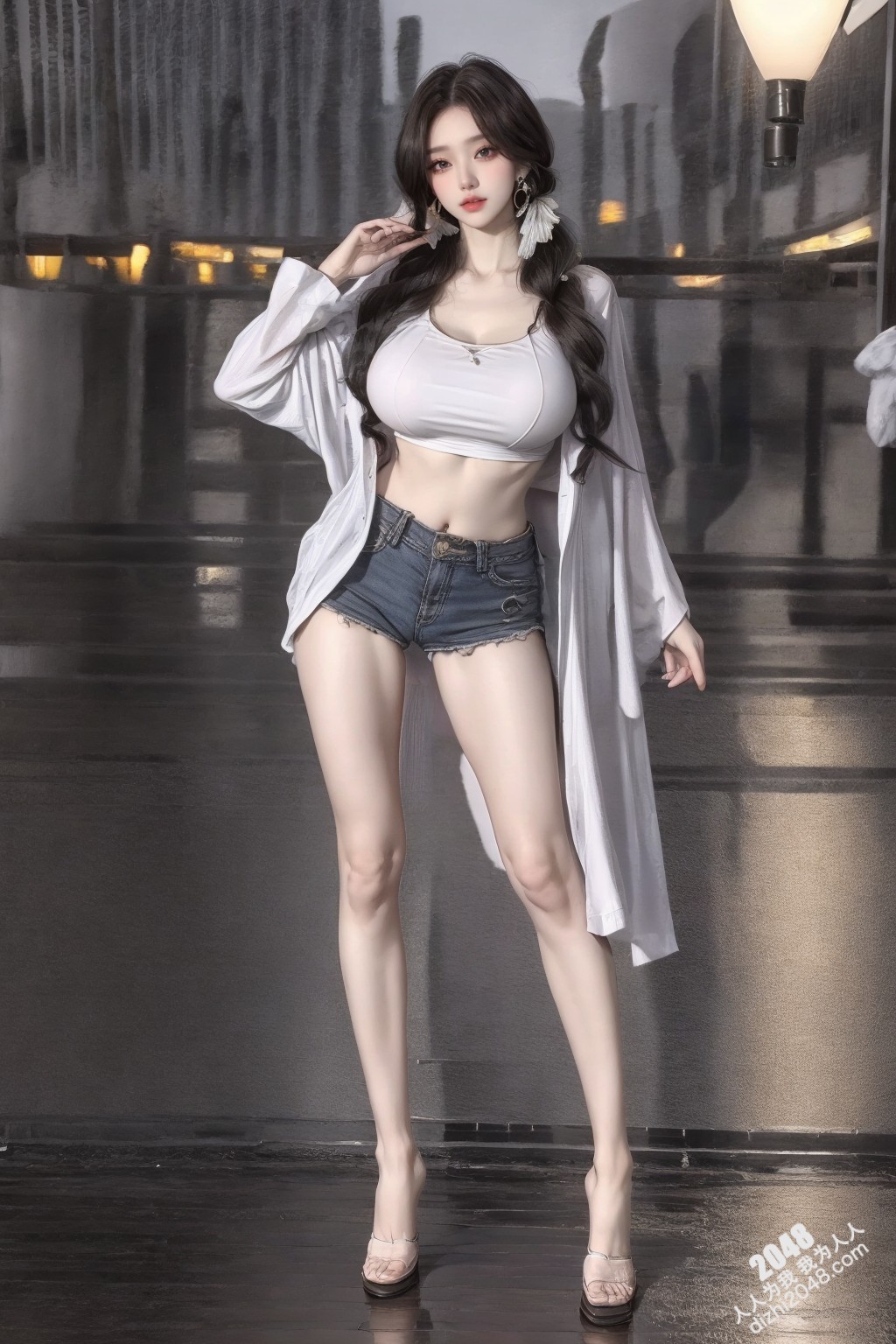 极品尤物：妙龄少女的诱惑热裤写真，令人脸红心跳的曼妙身姿，白皙肌肤，傲人双峰，修长美腿，极致诱惑！(12)