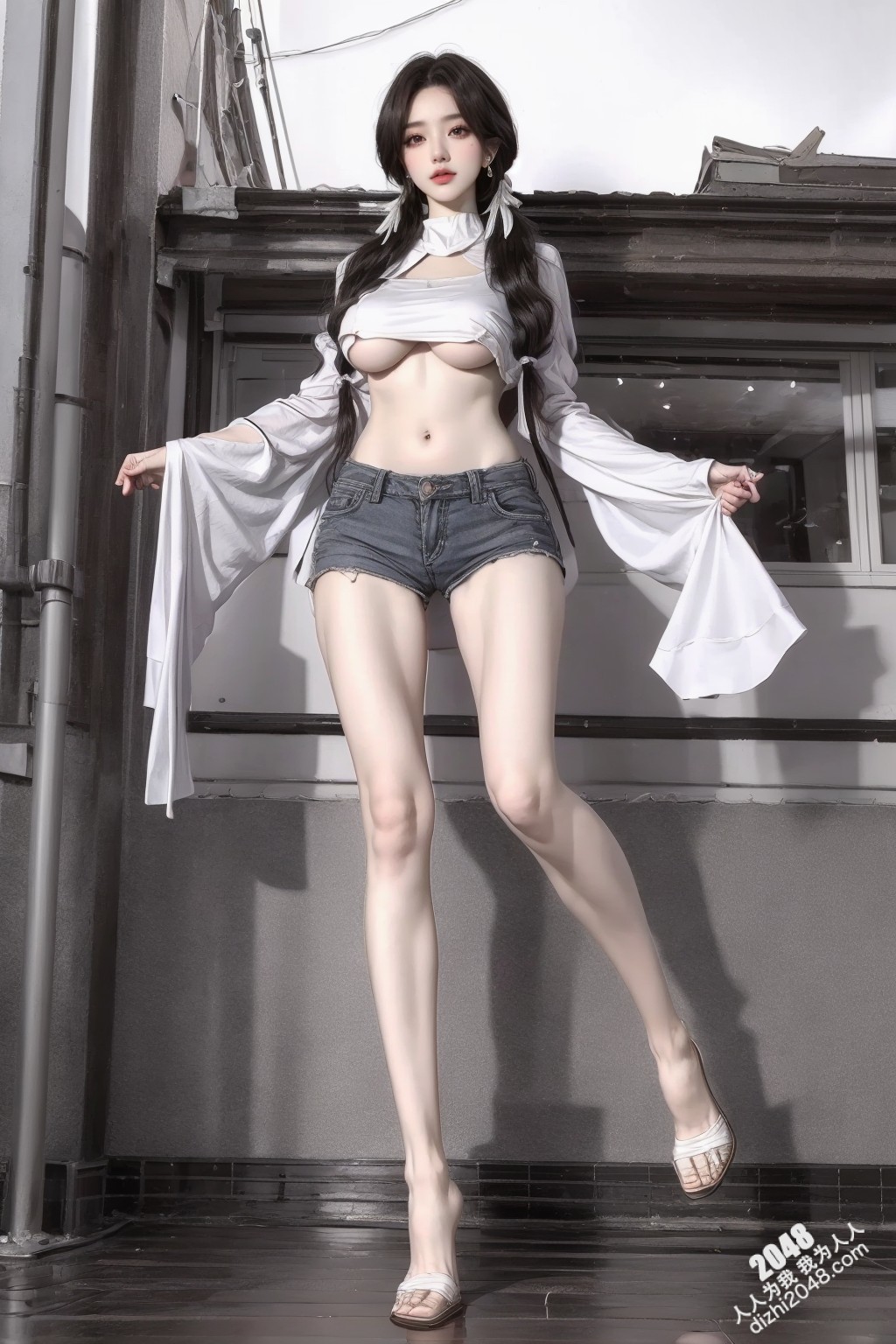 极品尤物：妙龄少女的诱惑热裤写真，令人脸红心跳的曼妙身姿，白皙肌肤，傲人双峰，修长美腿，极致诱惑！(18)
