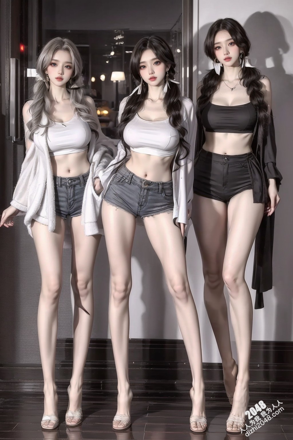 极品尤物：妙龄少女的诱惑热裤写真，令人脸红心跳的曼妙身姿，白皙肌肤，傲人双峰，修长美腿，极致诱惑！(37)