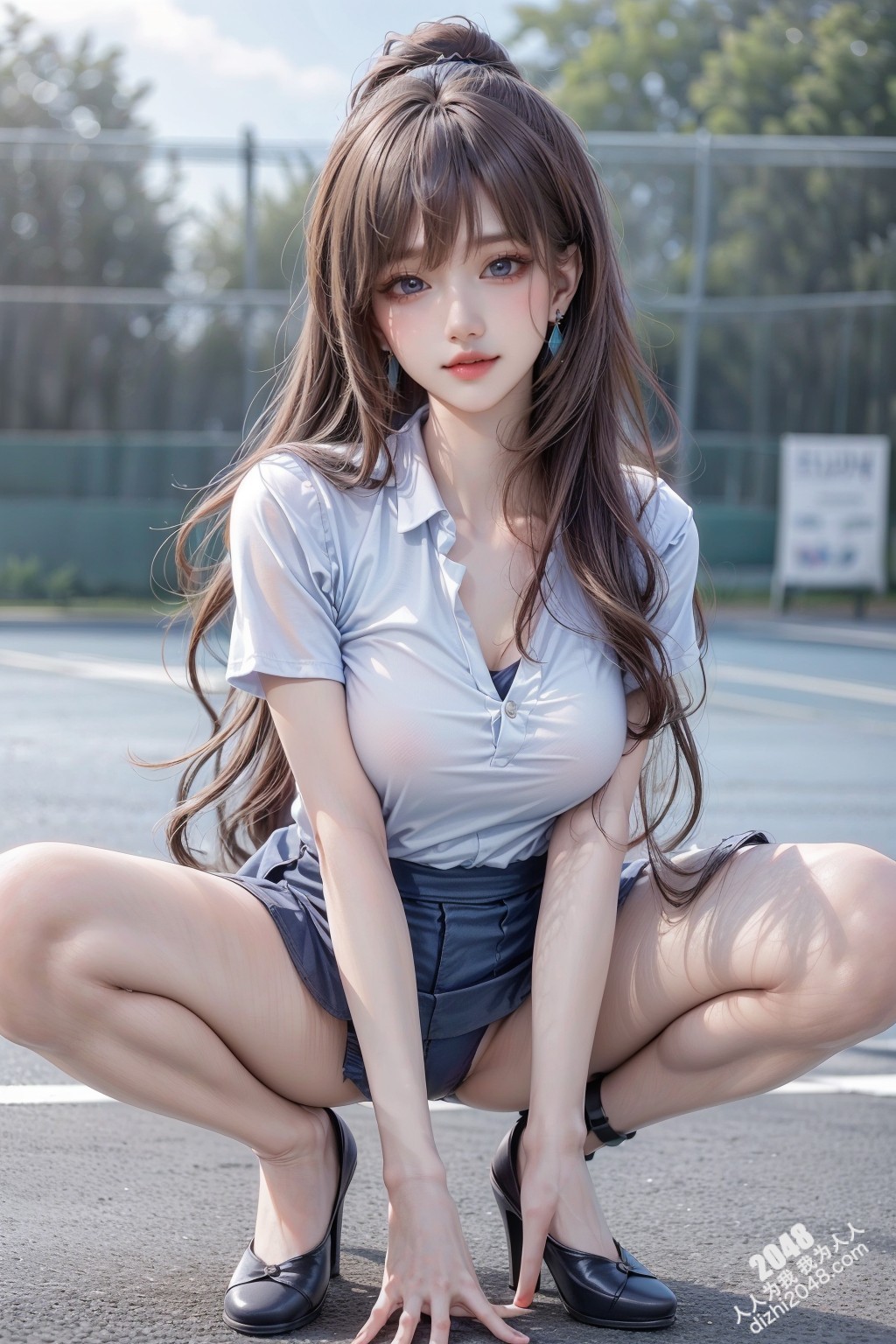 网球少女的阳光午后：青春、活力与性感的完美结合(29)