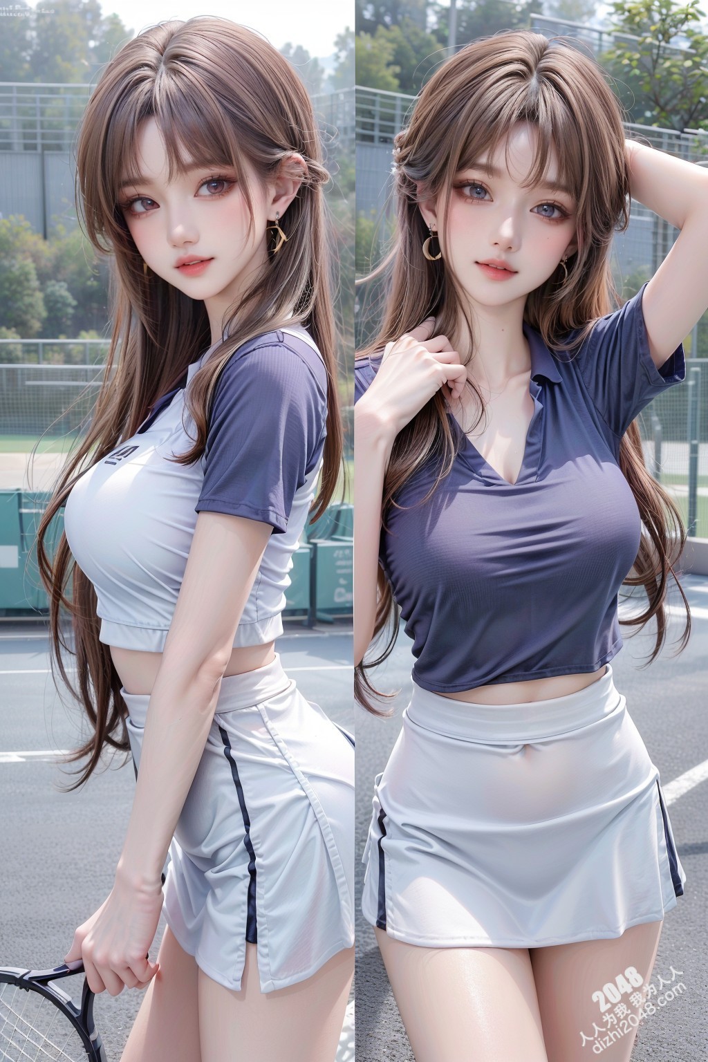 网球少女的阳光午后：青春、活力与性感的完美结合(40)