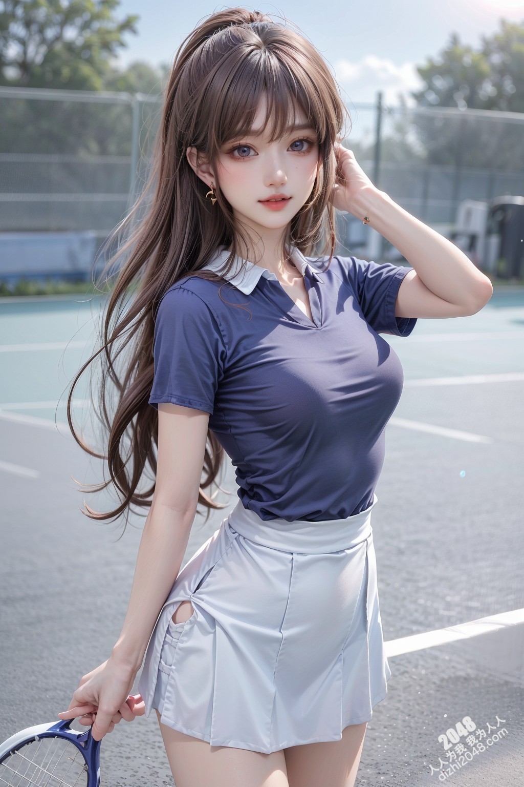 网球少女的阳光午后：青春、活力与性感的完美结合(46)