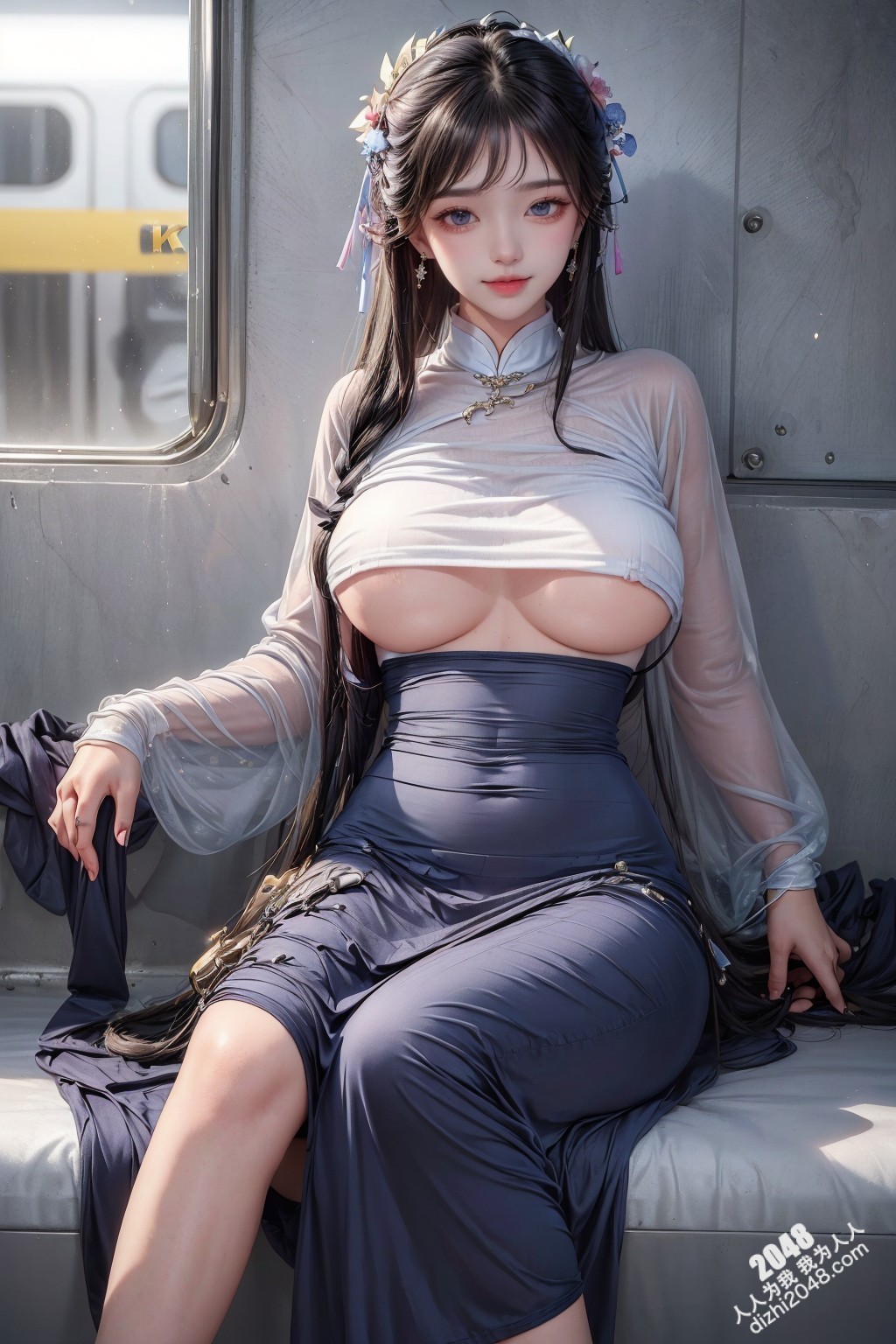 旗袍美女写真：轻纱曼舞，曲线毕现，令人心跳加速的诱惑(6)