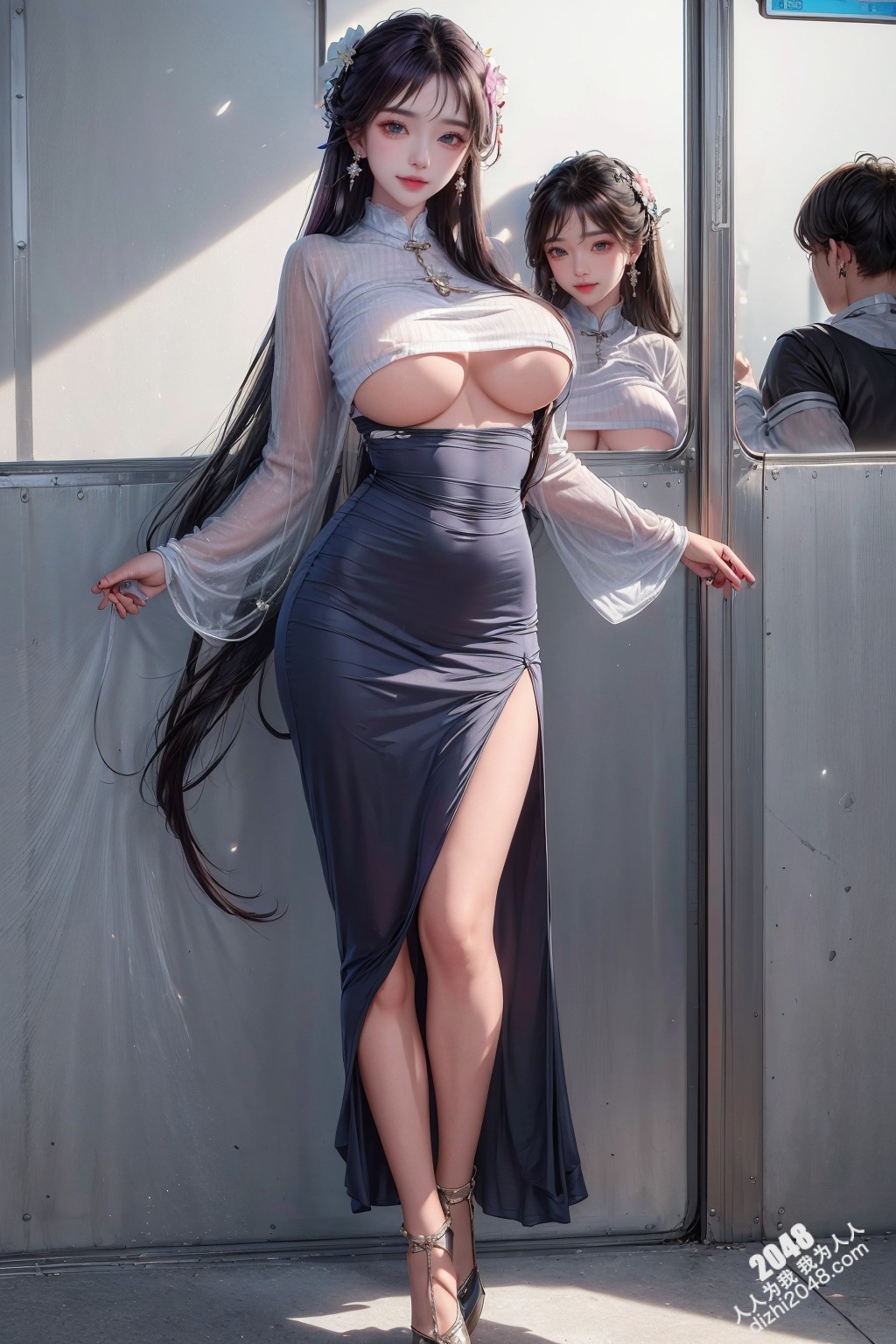 旗袍美女写真：轻纱曼舞，曲线毕现，令人心跳加速的诱惑(7)