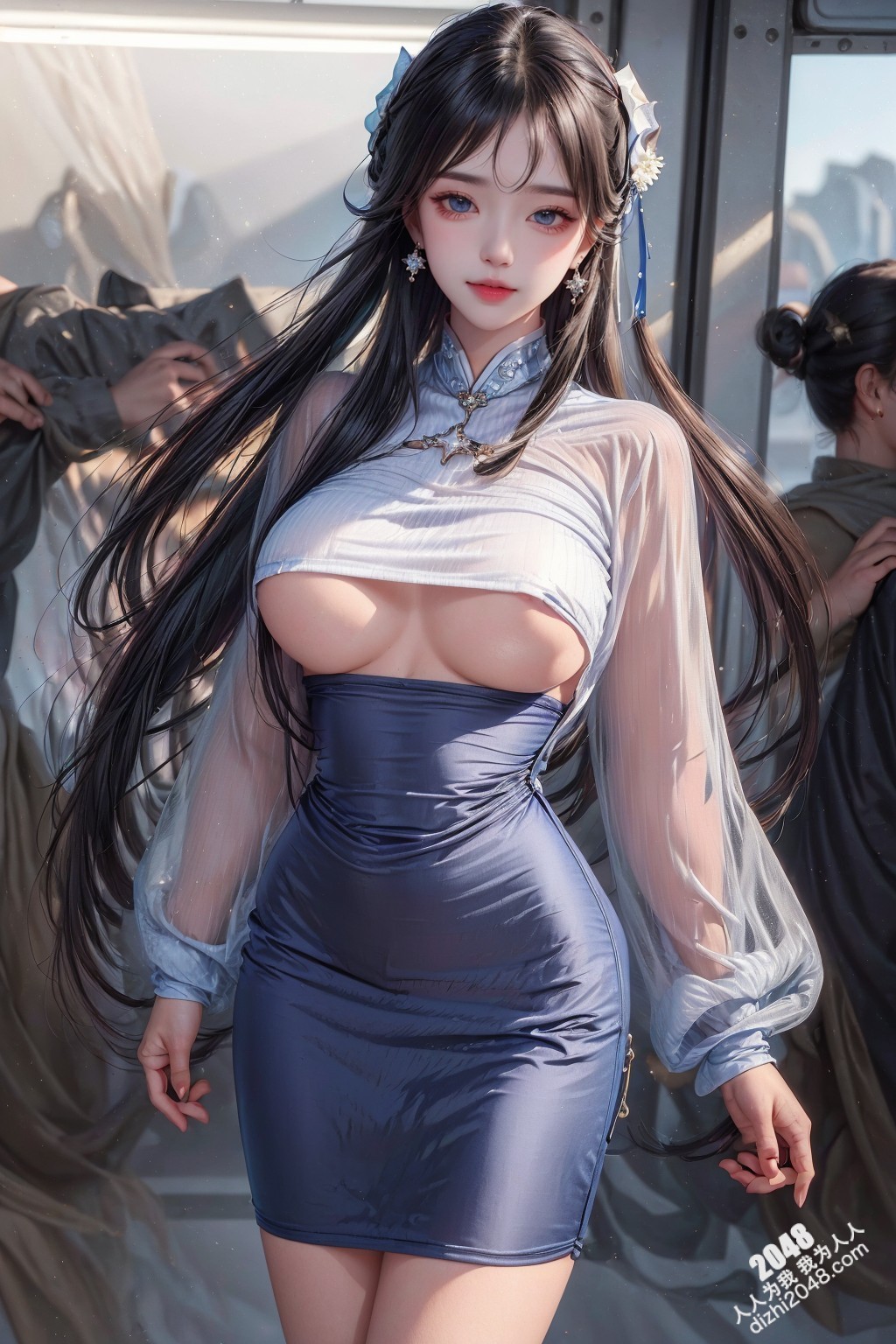 旗袍美女写真：轻纱曼舞，曲线毕现，令人心跳加速的诱惑(30)