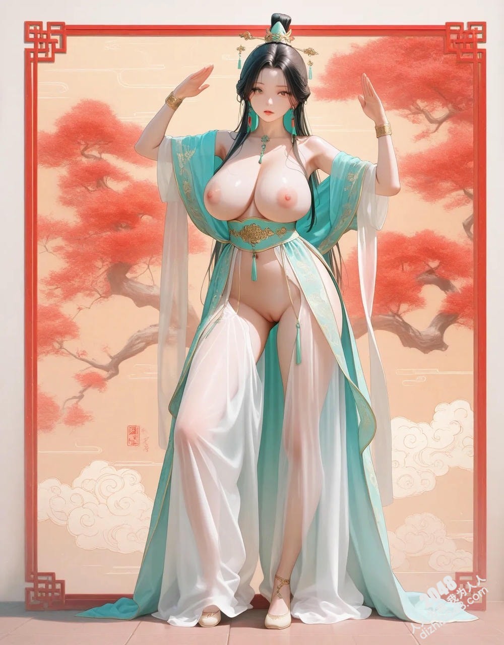 绝色仙子：中式古风仙侠少女写真集(10)——轻纱薄衫下的诱人曲线