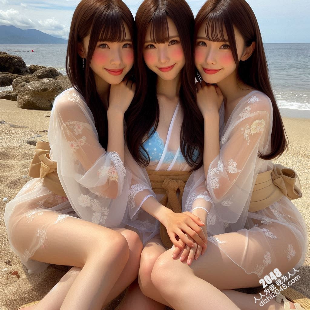 海滩浴衣诱惑：三人行，日光下肌肤交缠的秘密