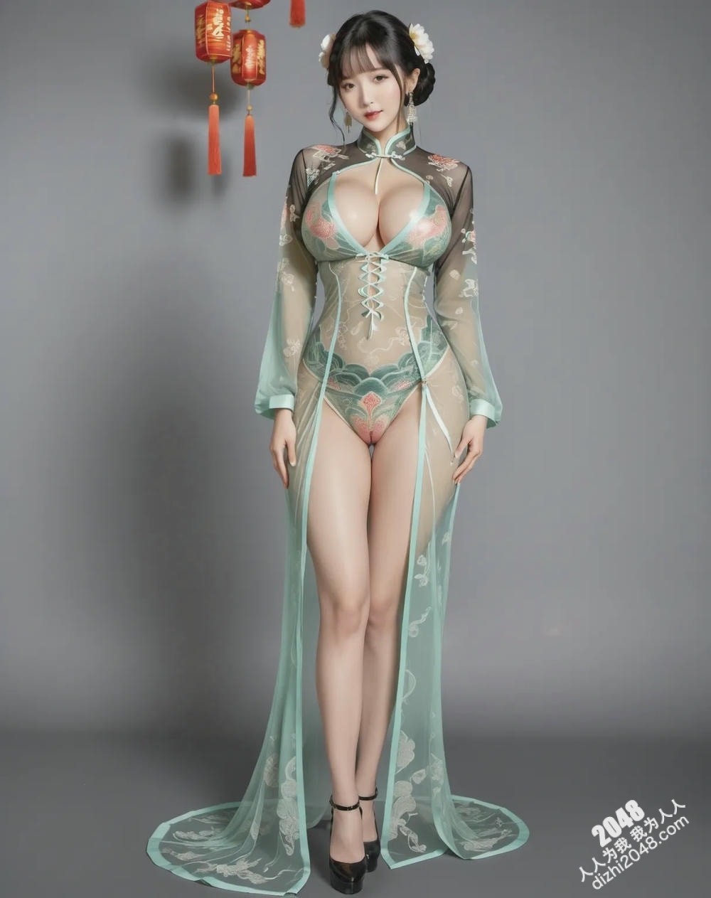 青花瓷的诱惑：旗袍美人写真集，蛇年佳人写真欣赏