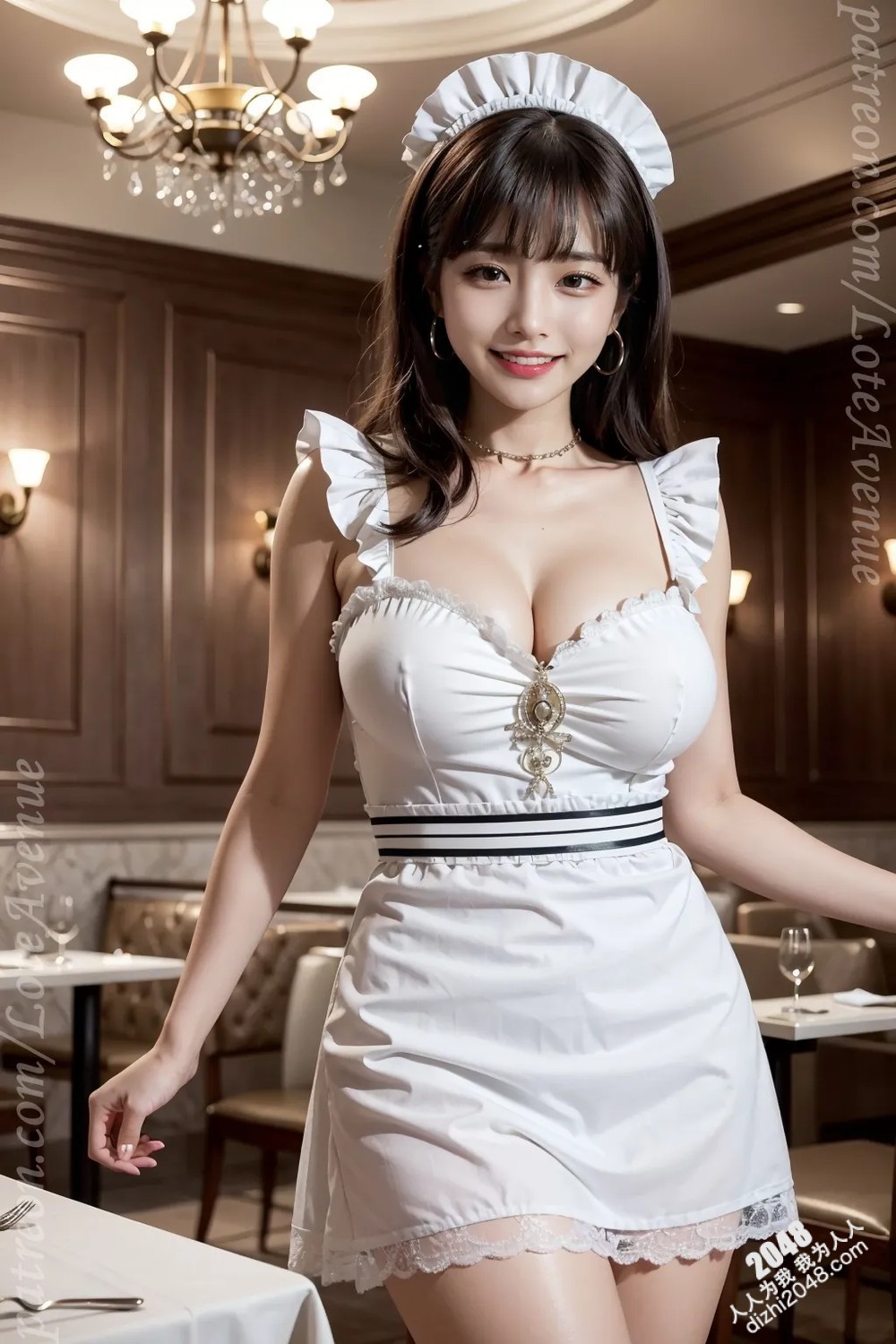 韩国女仆装写真：Lote Avenue的Kosa，纯洁与诱惑的极致碰撞，令人窒息的性感写真集