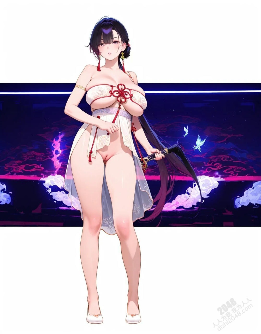 中式古风仙侠少女写真：绝色佳人，酥胸半露，曼妙身姿，引人遐想(18)