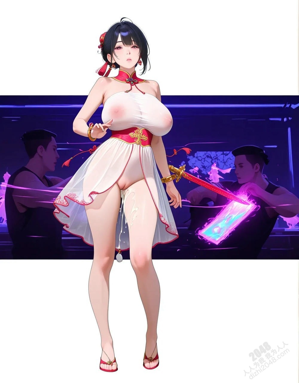 中式古风仙侠少女写真：绝色佳人，酥胸半露，曼妙身姿，引人遐想(20)